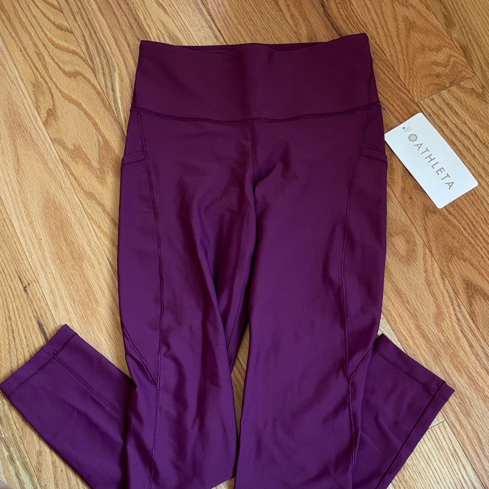Athleta Deep Purple High-Waist Leggings